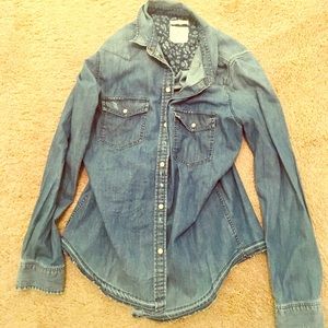 Chambray long sleeve shirt